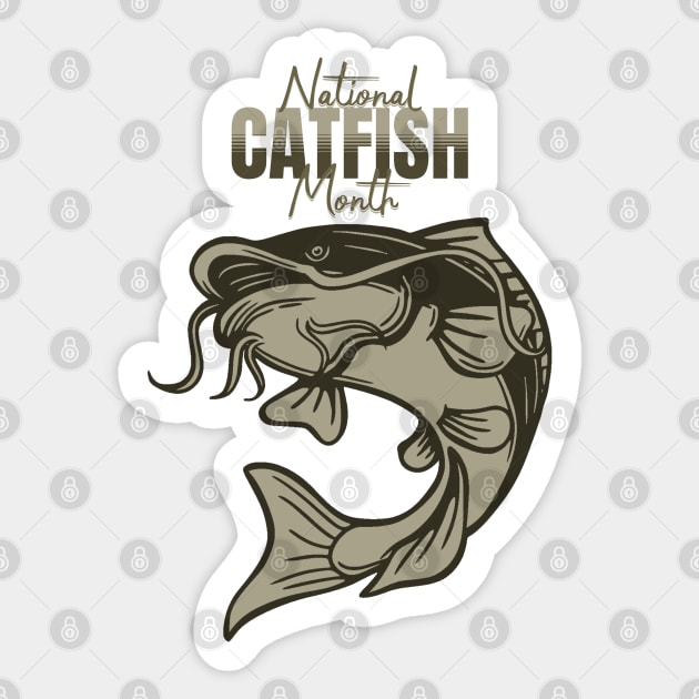 National Catfish Month Sticker by HolidayBug